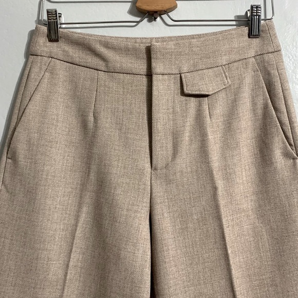 ZARA High Waist Straight Wide-Leg Light Tan Trousers - Size S - Picture 6 of 12
